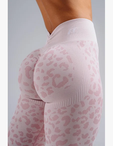 NEBBIA Leggings push-up compressivi con motivo leopardato PRIMAL rosa