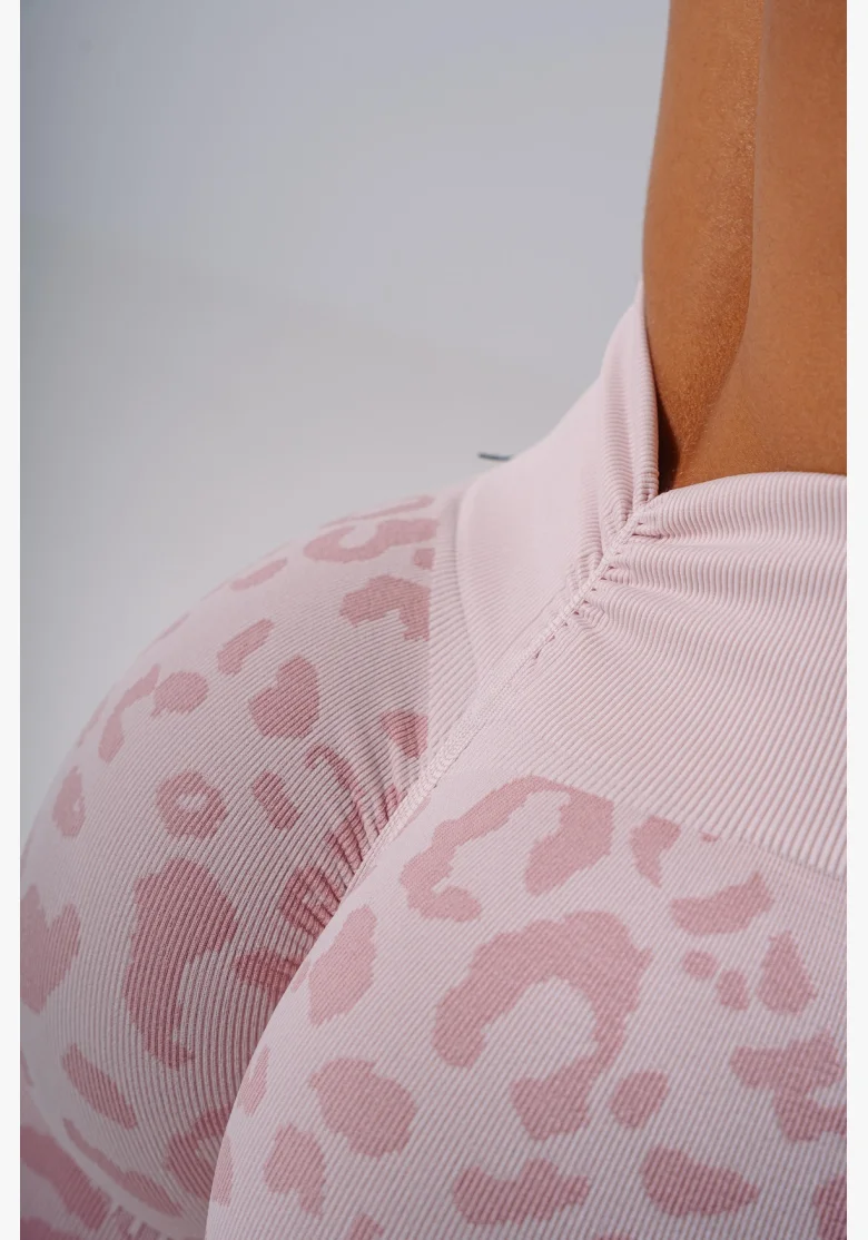 NEBBIA Leggings push-up compressivi con motivo leopardato PRIMAL rosa