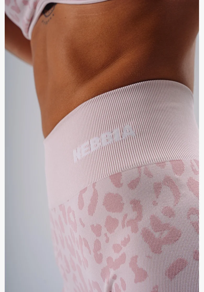NEBBIA Leggings push-up compressivi con motivo leopardato PRIMAL rosa