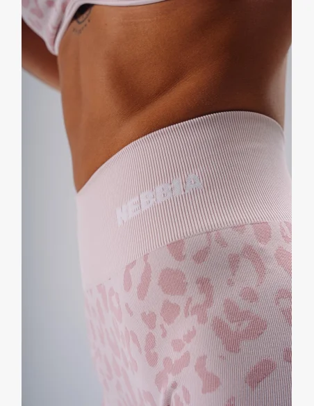 NEBBIA Leggings push-up compressivi con motivo leopardato PRIMAL rosa