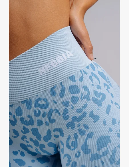 NEBBIA Leggings push-up compressivi con motivo leopardato PRIMAL blu