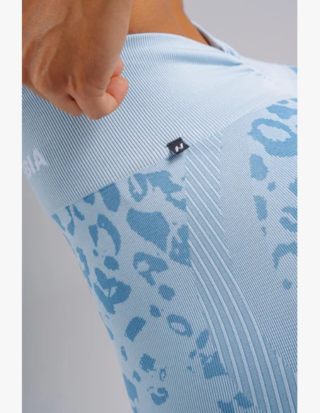 NEBBIA Leggings push-up compressivi con motivo leopardato PRIMAL blu