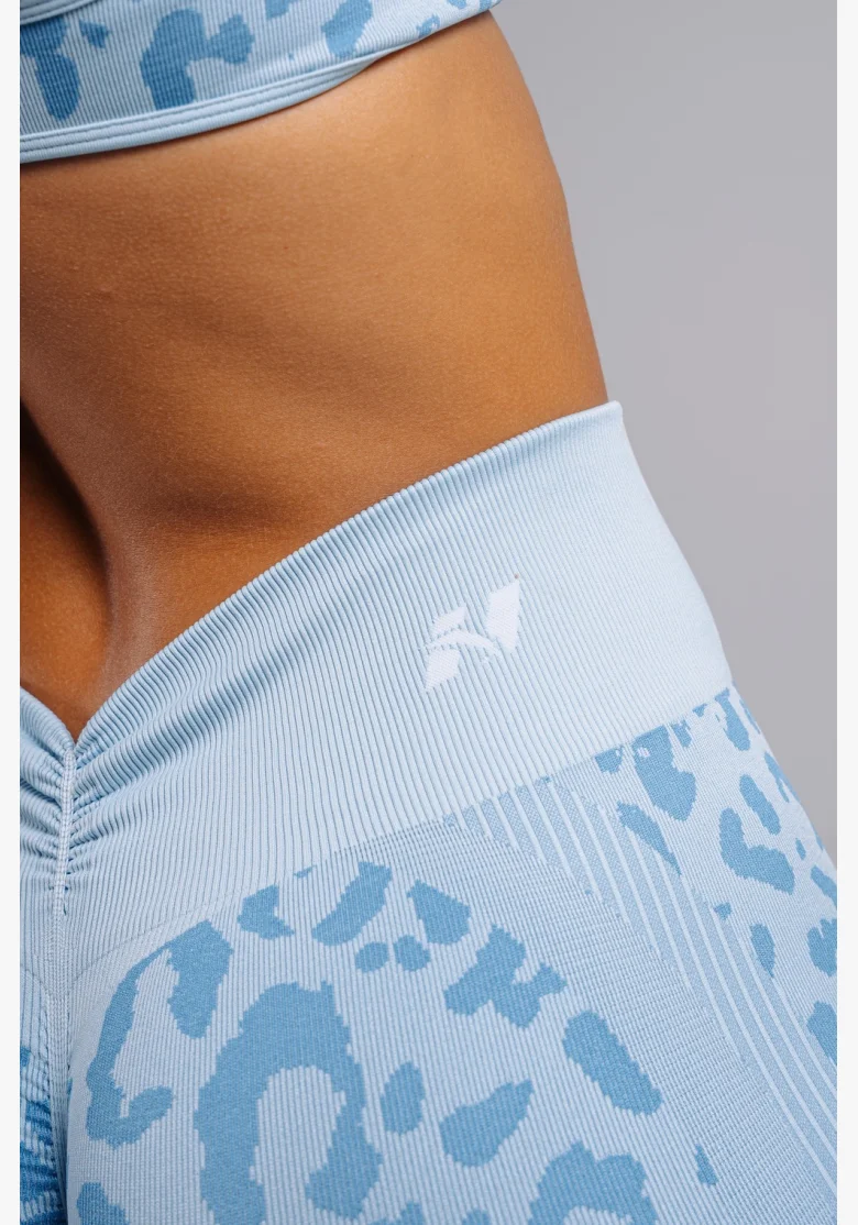 NEBBIA Leggings push-up compressivi con motivo leopardato PRIMAL blu