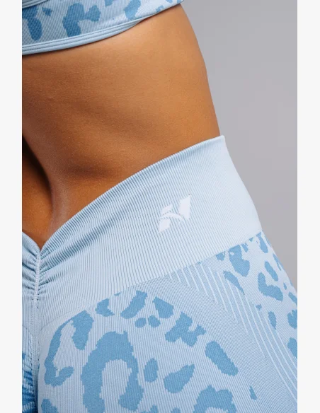 NEBBIA Leggings push-up compressivi con motivo leopardato PRIMAL blu