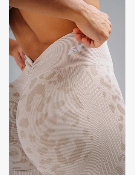 NEBBIA Leggings push-up compressivi con motivo leopardato PRIMAL crema