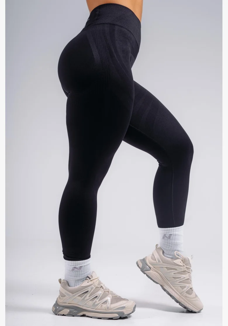 NEBBIA leggings a vita alta extra push-up PRIMAL nere