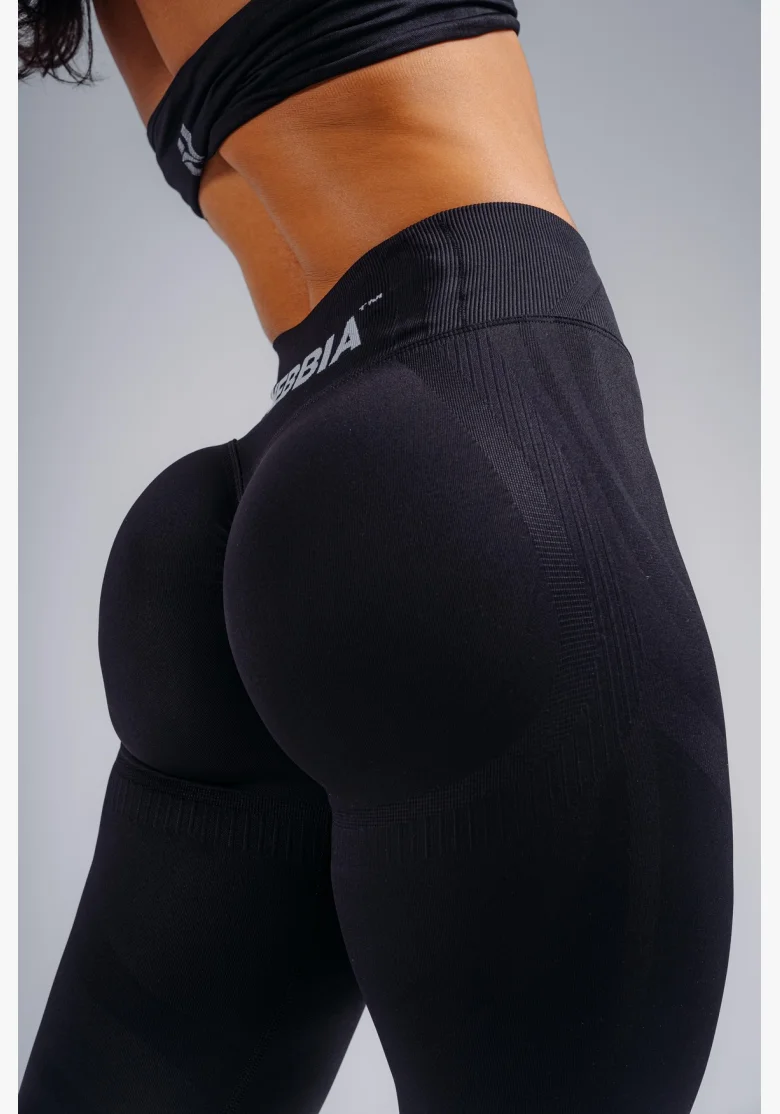 NEBBIA leggings a vita alta extra push-up PRIMAL nere