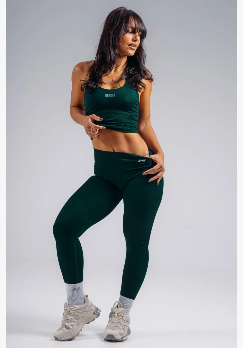 NEBBIA leggings a vita alta extra push-up PRIMAL verdi