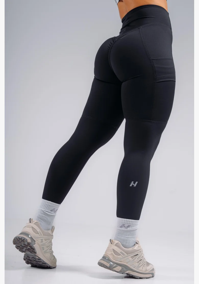 NEBBIA Leggings a vita alta modellanti con tasche PRIMAL nere