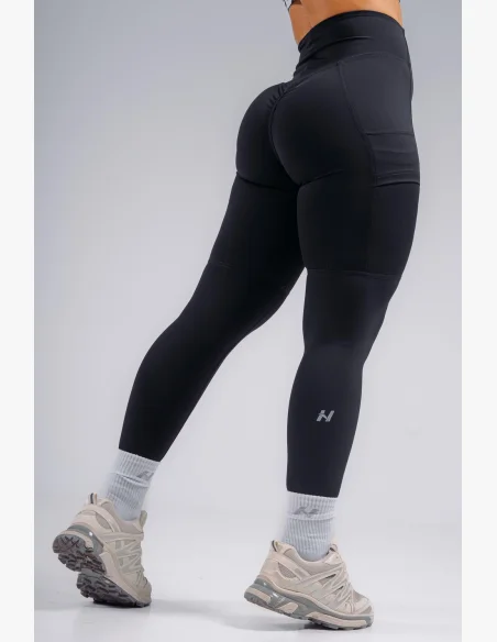 NEBBIA Leggings a vita alta modellanti con tasche PRIMAL nere