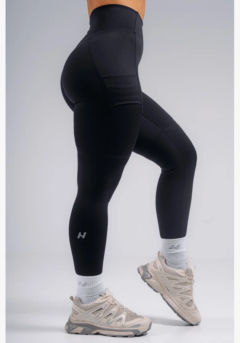 NEBBIA Leggings a vita alta modellanti con tasche PRIMAL nere
