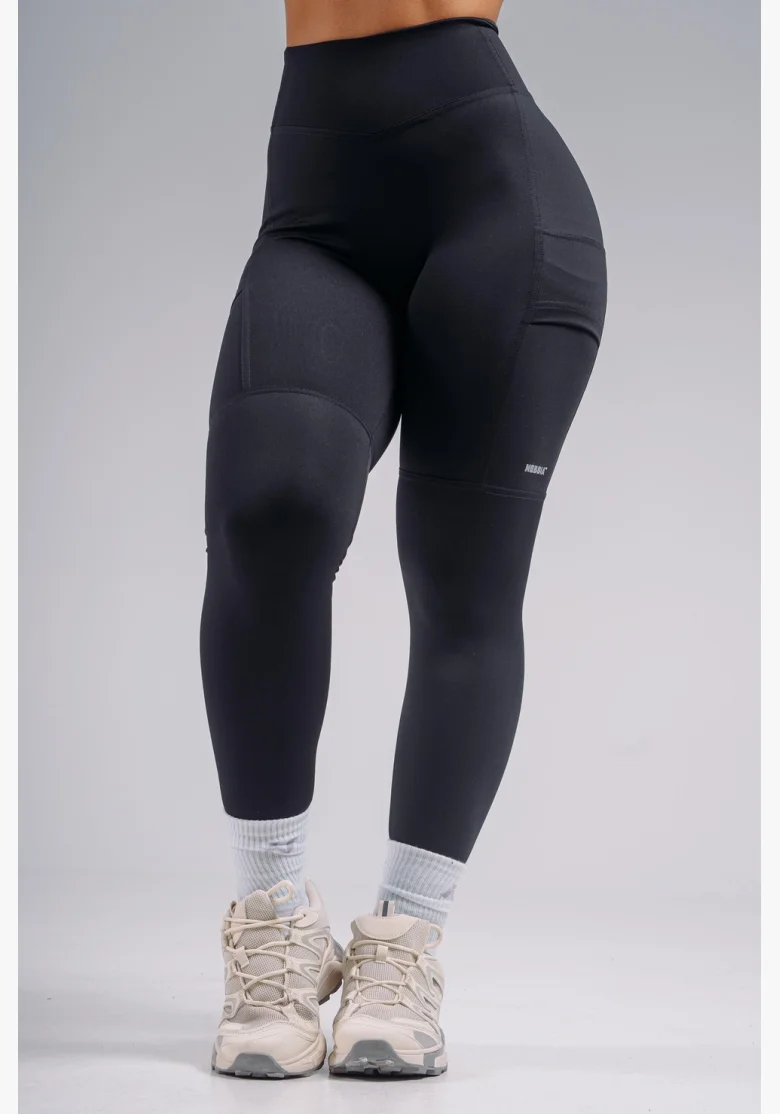 NEBBIA Leggings a vita alta modellanti con tasche PRIMAL nere