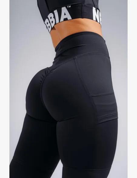 NEBBIA Leggings a vita alta modellanti con tasche PRIMAL nere