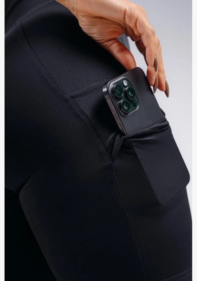NEBBIA Leggings a vita alta modellanti con tasche PRIMAL nere