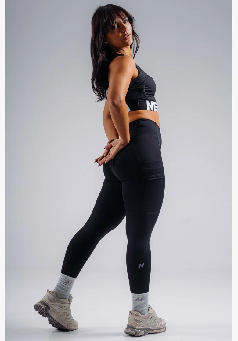 NEBBIA Leggings a vita alta modellanti con tasche PRIMAL nere