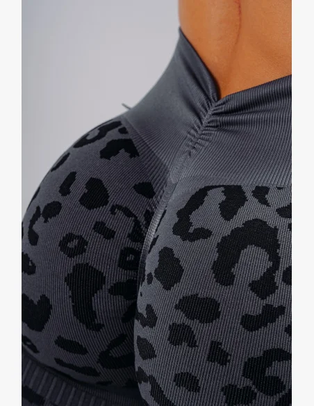 NEBBIA pantaloncini push-up compressivi con motivo leopardato PRIMAL neri