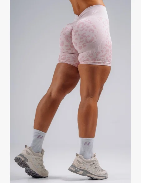 NEBBIA pantaloncini push-up compressivi con motivo leopardato PRIMAL rosa