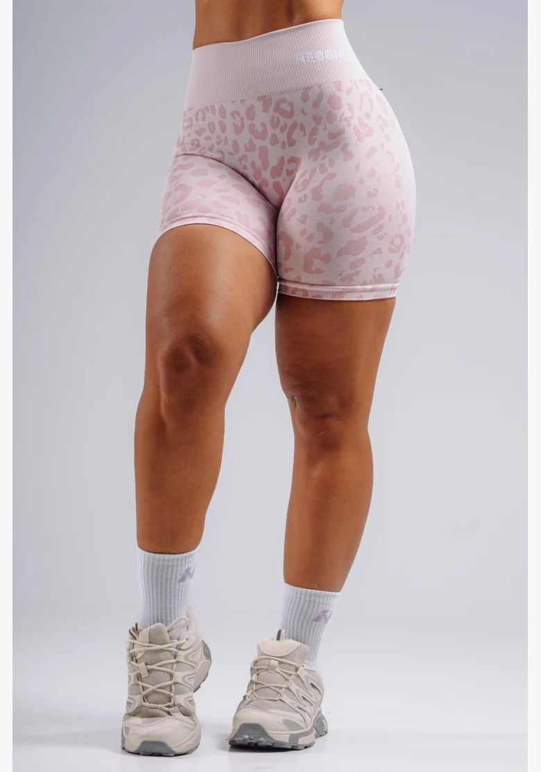 NEBBIA pantaloncini push-up compressivi con motivo leopardato PRIMAL rosa