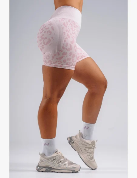 NEBBIA pantaloncini push-up compressivi con motivo leopardato PRIMAL rosa
