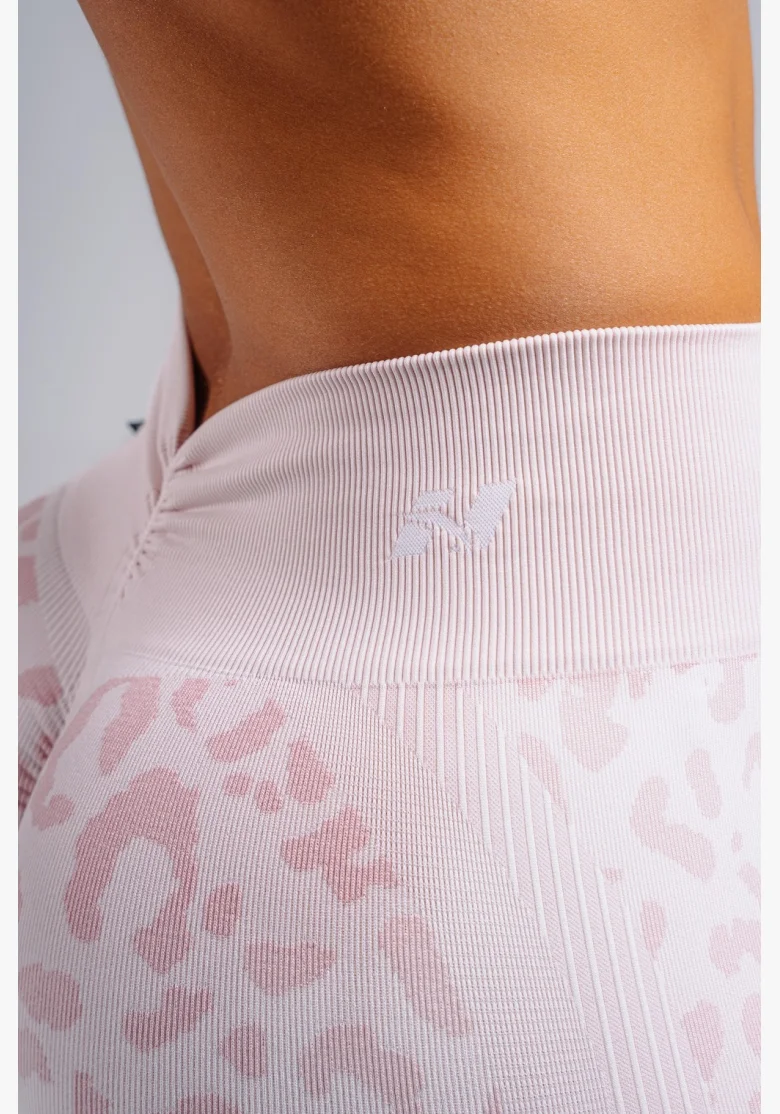 NEBBIA pantaloncini push-up compressivi con motivo leopardato PRIMAL rosa