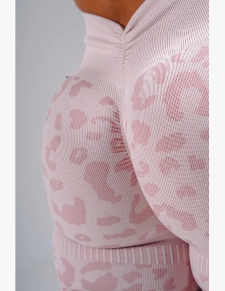 NEBBIA pantaloncini push-up compressivi con motivo leopardato PRIMAL rosa