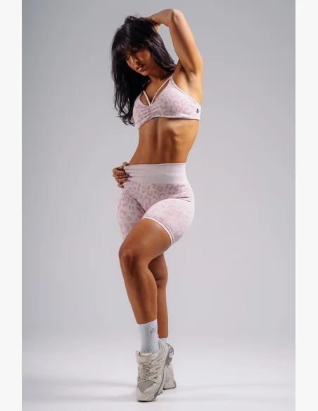 NEBBIA pantaloncini push-up compressivi con motivo leopardato PRIMAL rosa