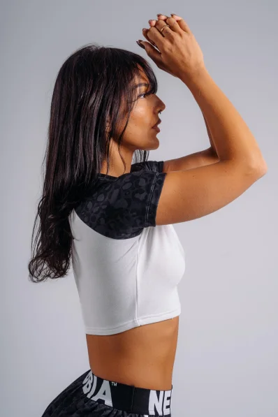 NEBBIA Crop top con motivo leopardato '97 PRIMAL nero 2