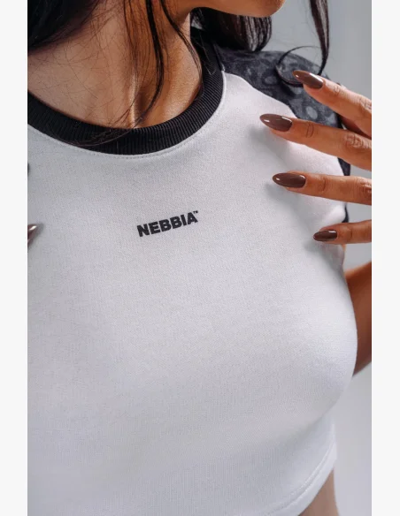 NEBBIA Crop top con motivo leopardato '97 PRIMAL nero
