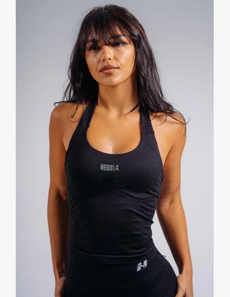 NEBBIA top halter con reggiseno incorporato PRIMAL nero