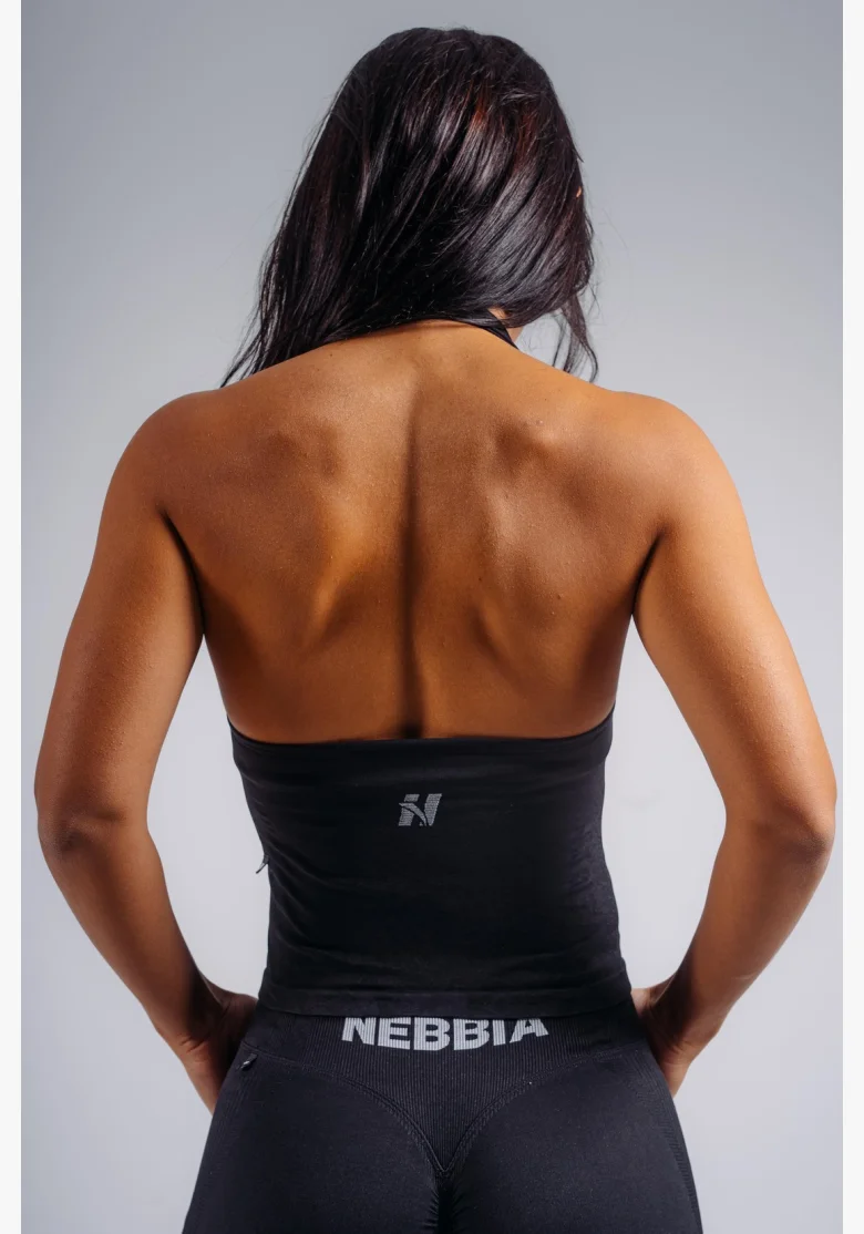 NEBBIA top halter con reggiseno incorporato PRIMAL nero