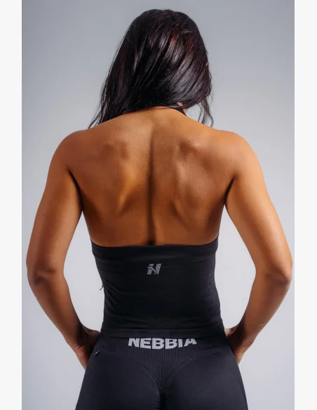 NEBBIA top halter con reggiseno incorporato PRIMAL nero