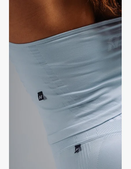 NEBBIA top allacciato al collo con reggiseno incorporato PRIMAL blu