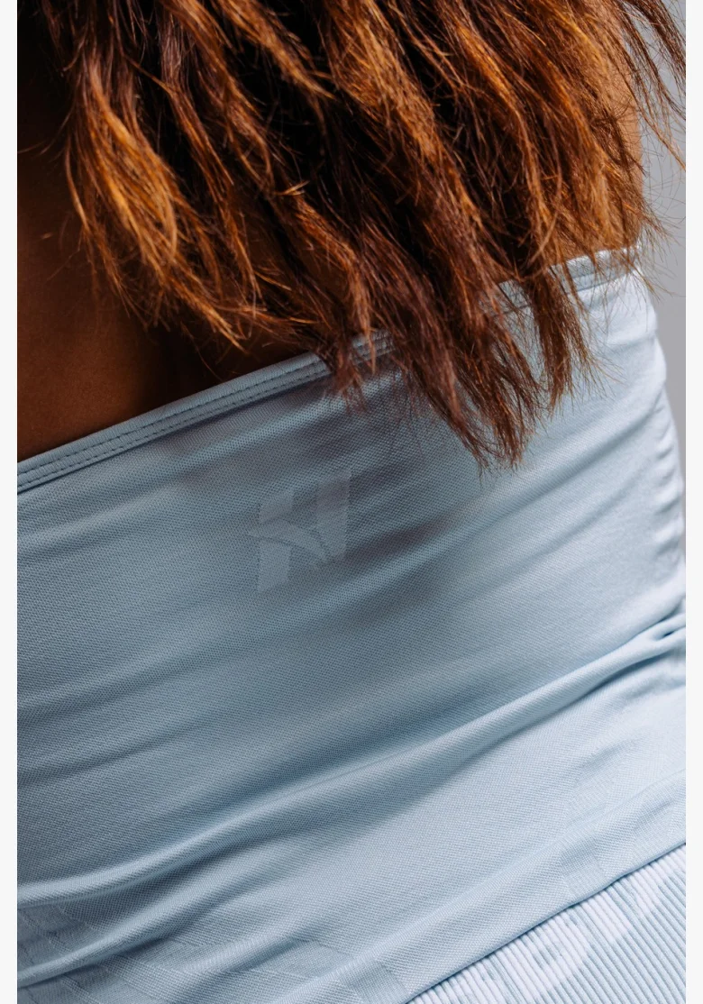 NEBBIA top allacciato al collo con reggiseno incorporato PRIMAL blu