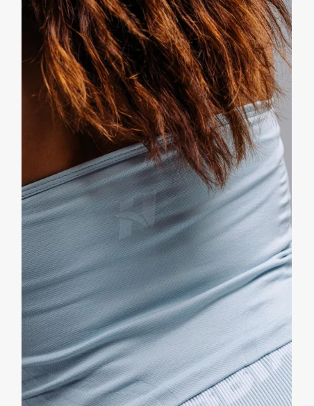 NEBBIA top allacciato al collo con reggiseno incorporato PRIMAL blu