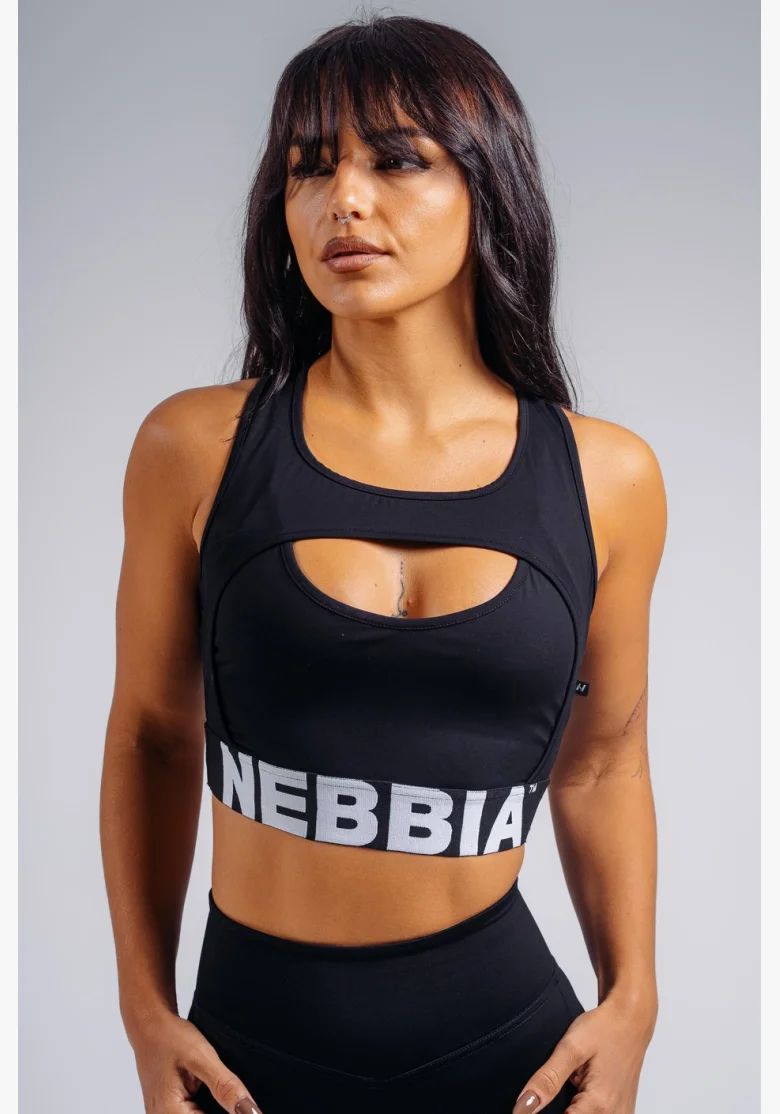 NEBBIA reggiseno sportivo ad alto supporto PRIMAL nero