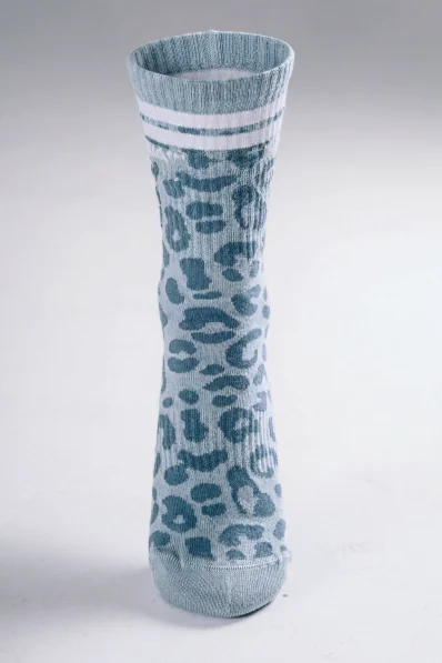 NEBBIA Crew calzini con motivo leopardato PRIMAL blu 2