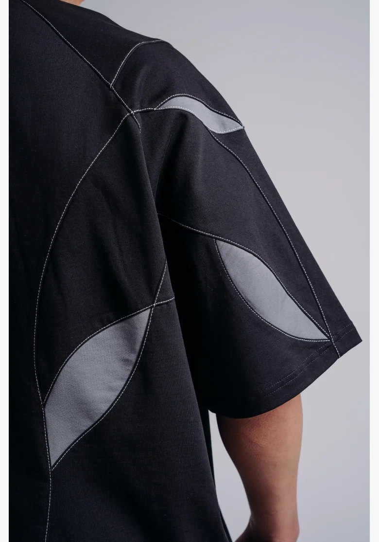 NEBBIA Oversized pump cover maglietta PRIMAL nera