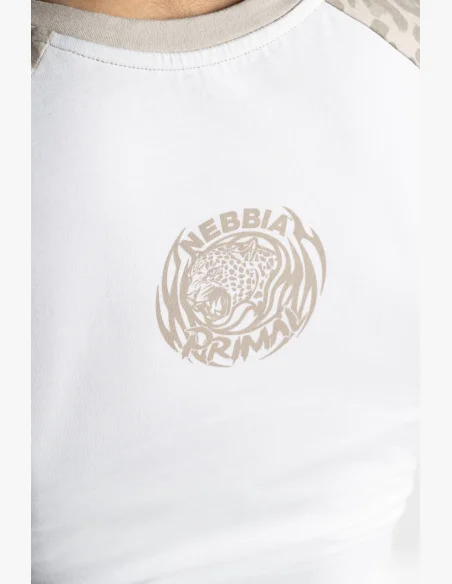 NEBBIA Crop top con motivo leopardato '97 PRIMAL crema