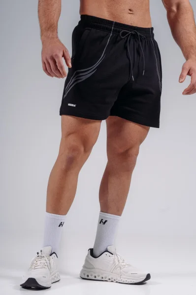 NEBBIA pantaloncini da allenamento oversize PRIMAL neri