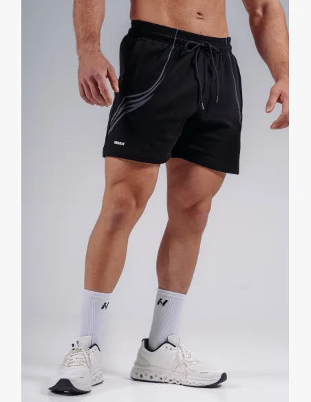 NEBBIA pantaloncini da allenamento oversize PRIMAL neri
