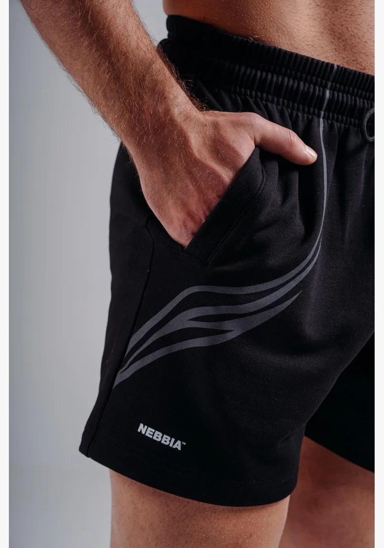 NEBBIA pantaloncini da allenamento oversize PRIMAL neri