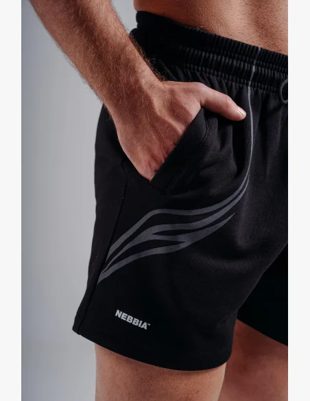 NEBBIA pantaloncini da allenamento oversize PRIMAL neri