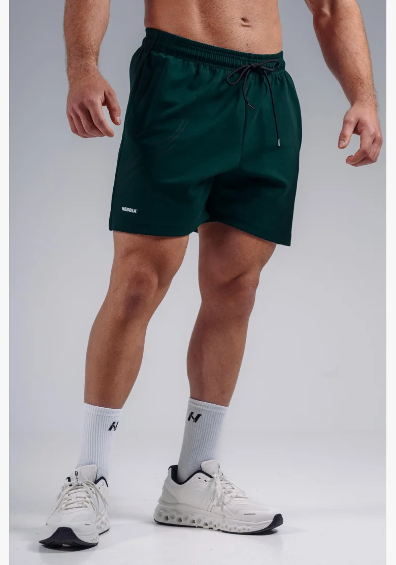 NEBBIA pantaloncini da allenamento oversize PRIMAL verdi