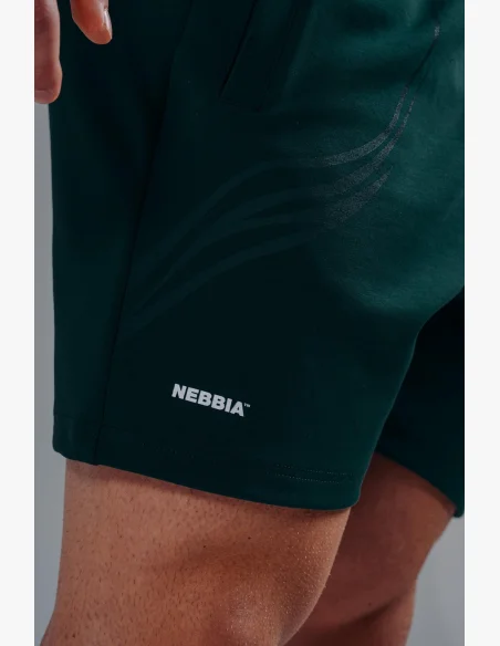 NEBBIA pantaloncini da allenamento oversize PRIMAL verdi