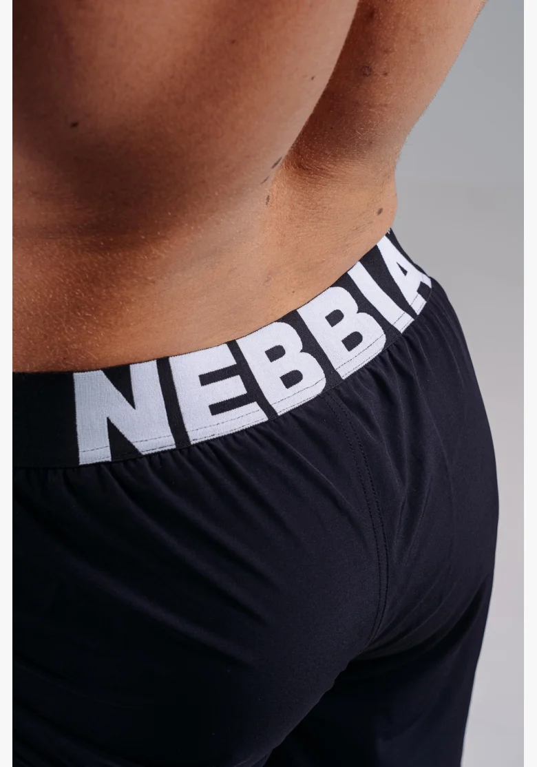 NEBBIA pantaloncini da allenamento a doppio strato PRIMAL neri