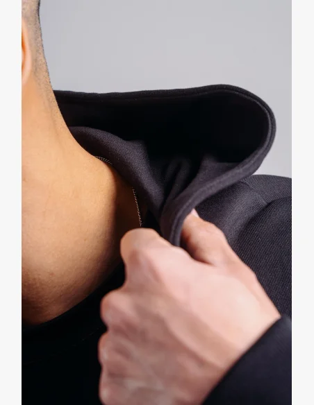 NEBBIA Felpa con zip con logo ricamato PRIMAL nera