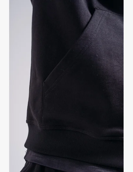 NEBBIA Felpa con zip con logo ricamato PRIMAL nera