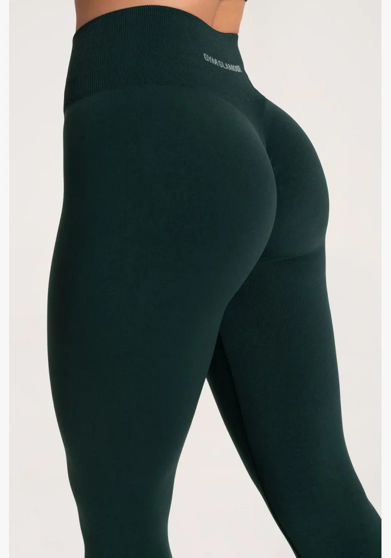 Gym Glamour Leggings Second Skin push up Verde Scuro