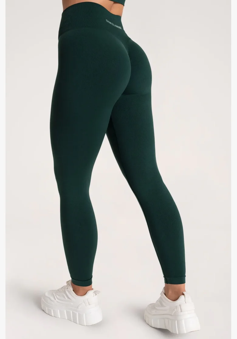 Gym Glamour Leggings Second Skin push up Verde Scuro