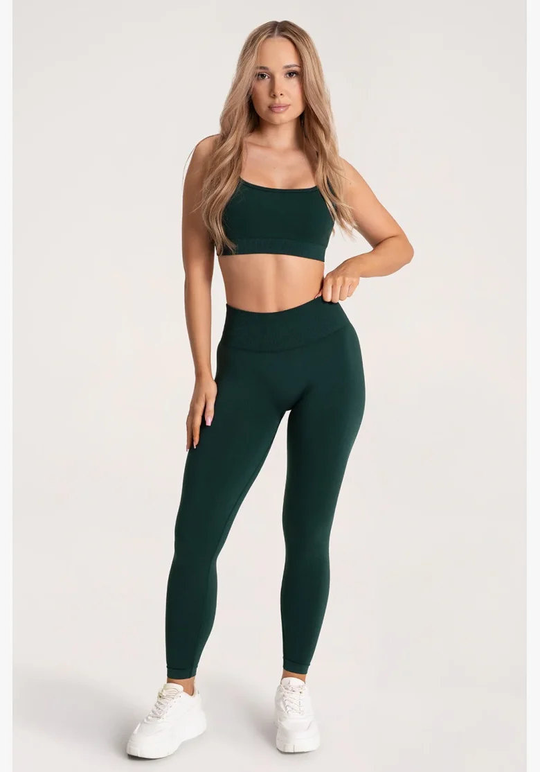 Gym Glamour Leggings Second Skin push up Verde Scuro